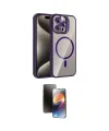 ieg™ iPhone 15 Pro Max Kılıf Yadigar Asil Koleksiyonu - Siyah 3D Antistatik Mat Seramik Nano Ekran Koruyucu