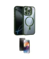 ieg™ iPhone 15 Pro Max Kılıf Yadigar Asil Koleksiyonu - Siyah 3D Antistatik Mat Seramik Nano Ekran Koruyucu