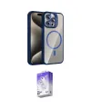 ieg™ iPhone 15 Pro Max Kılıf Yadigar Asil Koleksiyonu - Siyah Bilvis 5in1 3D Magic Cam Ekran Koruyucu