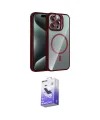 ieg™ iPhone 15 Pro Max Kılıf Yadigar Asil Koleksiyonu - Siyah Bilvis 5in1 5D Magic Hayalet Cam Ekran Koruyucu