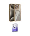 ieg™ iPhone 15 Pro Max Kılıf Yadigar Asil Koleksiyonu - Siyah Bilvis 5in1 5D Magic Hayalet Cam Ekran Koruyucu