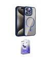 ieg™ iPhone 15 Pro Max Kılıf Yadigar Asil Koleksiyonu - Siyah Bilvis 5in1 5D Magic Hayalet Cam Ekran Koruyucu