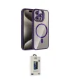 ieg™ iPhone 15 Pro Max Kılıf Yadigar Asil Koleksiyonu - Siyah Bilvis Hayalet Cam Ekran Koruyucu