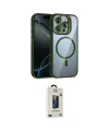 ieg™ iPhone 15 Pro Max Kılıf Yadigar Asil Koleksiyonu - Siyah Bilvis Hayalet Cam Ekran Koruyucu