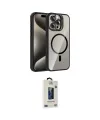 ieg™ iPhone 15 Pro Max Kılıf Yadigar Asil Koleksiyonu - Siyah Bilvis Hayalet Cam Ekran Koruyucu