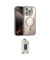 ieg™ iPhone 15 Pro Max Kılıf Yadigar Asil Koleksiyonu - Siyah Bilvis Hayalet Cam Ekran Koruyucu