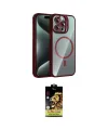 ieg™ iPhone 15 Pro Max Kılıf Yadigar Asil Koleksiyonu - Siyah Buffer Cam Ekran Koruyucu