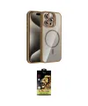 ieg™ iPhone 15 Pro Max Kılıf Yadigar Asil Koleksiyonu - Siyah Buffer Cam Ekran Koruyucu