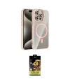 ieg™ iPhone 15 Pro Max Kılıf Yadigar Asil Koleksiyonu - Siyah Buffer Cam Ekran Koruyucu