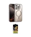 ieg™ iPhone 15 Pro Max Kılıf Yadigar Asil Koleksiyonu - Siyah Buffer Cam Ekran Koruyucu