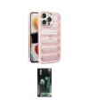 ieg™ iPhone 15 Pro Max Kılıf Yadigar Doku Özel Seri - Siyah 360 Mat Full Body Arka Koruyucu