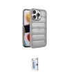 ieg™ iPhone 15 Pro Max Kılıf Yadigar Doku Özel Seri - Siyah Bilvis 0.18mm Plus Cam Ekran Koruyucu