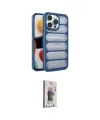 ieg™ iPhone 15 Pro Max Kılıf Yadigar Doku Özel Seri - Siyah Bilvis 3D Cam Ekran Koruyucu