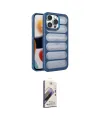ieg™ iPhone 15 Pro Max Kılıf Yadigar Doku Özel Seri - Siyah Bilvis 3D Mat Cam Ekran Koruyucu
