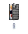 ieg™ iPhone 15 Pro Max Kılıf Yadigar Doku Özel Seri - Siyah Joko Magic 5D Cam
