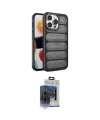 ieg™ iPhone 15 Pro Max Kılıf Yadigar Doku Özel Seri - Siyah Vanessa Magic Cam