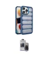 ieg™ iPhone 15 Pro Max Kılıf Yadigar Doku Özel Seri - Siyah Vanessa Magic Hayalet Cam