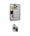 ieg™ iPhone 15 Pro Max Kılıf Yadigar Doku Özel Seri - Siyah Vanessa Magic Hayalet Cam