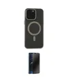 ieg™ iPhone 15 Pro Max Kılıf Yadigar Işık - Siyah 3D Antistatik Hayalet Cam Ekran Koruyucu