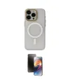 ieg™ iPhone 15 Pro Max Kılıf Yadigar Işık - Siyah 3D Antistatik Mat Seramik Nano Ekran Koruyucu