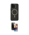 ieg™ iPhone 15 Pro Max Kılıf Yadigar Işık - Siyah 3D Antistatik Mat Seramik Nano Ekran Koruyucu