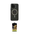 ieg™ iPhone 15 Pro Max Kılıf Yadigar Işık - Siyah Buffer Cam Ekran Koruyucu