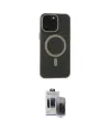 ieg™ iPhone 15 Pro Max Kılıf Yadigar Işık - Siyah Vanessa Magic Hayalet Cam