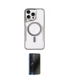 ieg™ iPhone 15 Pro Max Kılıf Yadigar Klasik Özel Seri - Siyah 3D Antistatik Hayalet Cam Ekran Koruyucu