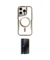 ieg™ iPhone 15 Pro Max Kılıf Yadigar Klasik Özel Seri - Siyah 3D Antistatik Hayalet Cam Ekran Koruyucu