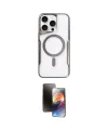 ieg™ iPhone 15 Pro Max Kılıf Yadigar Klasik Özel Seri - Siyah 3D Antistatik Mat Seramik Nano Ekran Koruyucu