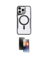 ieg™ iPhone 15 Pro Max Kılıf Yadigar Klasik Özel Seri - Siyah 3D Antistatik Mat Seramik Nano Ekran Koruyucu