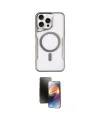 ieg™ iPhone 15 Pro Max Kılıf Yadigar Klasik Özel Seri - Siyah 3D Antistatik Mat Seramik Nano Ekran Koruyucu