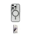 ieg™ iPhone 15 Pro Max Kılıf Yadigar Klasik Özel Seri - Siyah Bilvis 3D Mat Cam Ekran Koruyucu