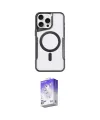 ieg™ iPhone 15 Pro Max Kılıf Yadigar Klasik Özel Seri - Siyah Bilvis 5in1 3D Magic Cam Ekran Koruyucu