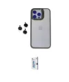 ieg™ iPhone 15 Pro Max Kılıf Yankı Asil Serisi - Siyah Bilvis 0.18mm Plus Cam Ekran Koruyucu