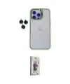 ieg™ iPhone 15 Pro Max Kılıf Yankı Asil Serisi - Siyah Bilvis 3D Cam Ekran Koruyucu