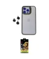 ieg™ iPhone 15 Pro Max Kılıf Yankı Asil Serisi - Siyah Buffer Cam Ekran Koruyucu