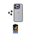 ieg™ iPhone 15 Pro Max Kılıf Yankı Asil Serisi - Siyah Buffer Hayalet Cam Ekran Koruyucu