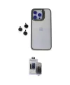 ieg™ iPhone 15 Pro Max Kılıf Yankı Asil Serisi - Siyah Vanessa Magic Hayalet Cam