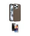 ieg™ iPhone 15 Pro Max Kılıf Yankı Form Serisi - Siyah 3D Antistatik Mat Seramik Nano Ekran Koruyucu