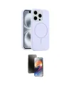 ieg™ iPhone 15 Pro Max Kılıf Yankı Form Serisi - Siyah 3D Antistatik Mat Seramik Nano Ekran Koruyucu