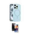 ieg™ iPhone 15 Pro Max Kılıf Yankı Form Serisi - Siyah 3D Antistatik Mat Seramik Nano Ekran Koruyucu