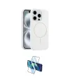 ieg™ iPhone 15 Pro Max Kılıf Yankı Form Serisi - Siyah 3D Antistatik Seramik Nano Ekran Koruyucu