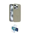 ieg™ iPhone 15 Pro Max Kılıf Yankı Form Serisi - Siyah 3D Antistatik Seramik Nano Ekran Koruyucu