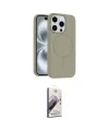 ieg™ iPhone 15 Pro Max Kılıf Yankı Form Serisi - Siyah Bilvis 3D Mat Cam Ekran Koruyucu