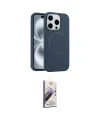 ieg™ iPhone 15 Pro Max Kılıf Yankı Form Serisi - Siyah Bilvis 3D Mat Cam Ekran Koruyucu
