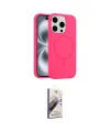 ieg™ iPhone 15 Pro Max Kılıf Yankı Form Serisi - Siyah Bilvis 3D Mat Cam Ekran Koruyucu