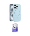 ieg™ iPhone 15 Pro Max Kılıf Yankı Form Serisi - Siyah Bilvis 5in1 5D Magic Hayalet Cam Ekran Koruyucu