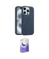 ieg™ iPhone 15 Pro Max Kılıf Yankı Form Serisi - Siyah Bilvis 5in1 5D Magic Hayalet Cam Ekran Koruyucu