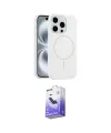 ieg™ iPhone 15 Pro Max Kılıf Yankı Form Serisi - Siyah Bilvis 5in1 5D Magic Hayalet Cam Ekran Koruyucu
